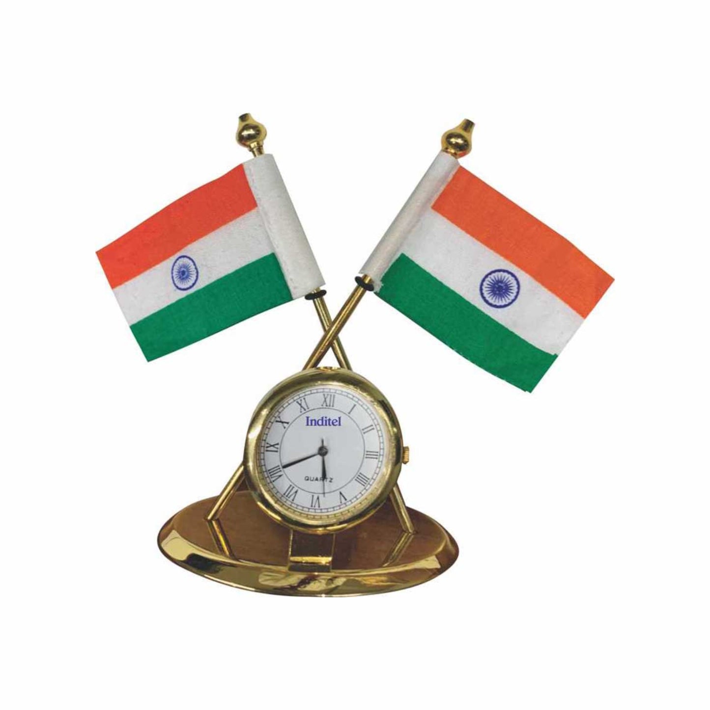 Twin Flag Desk Clock