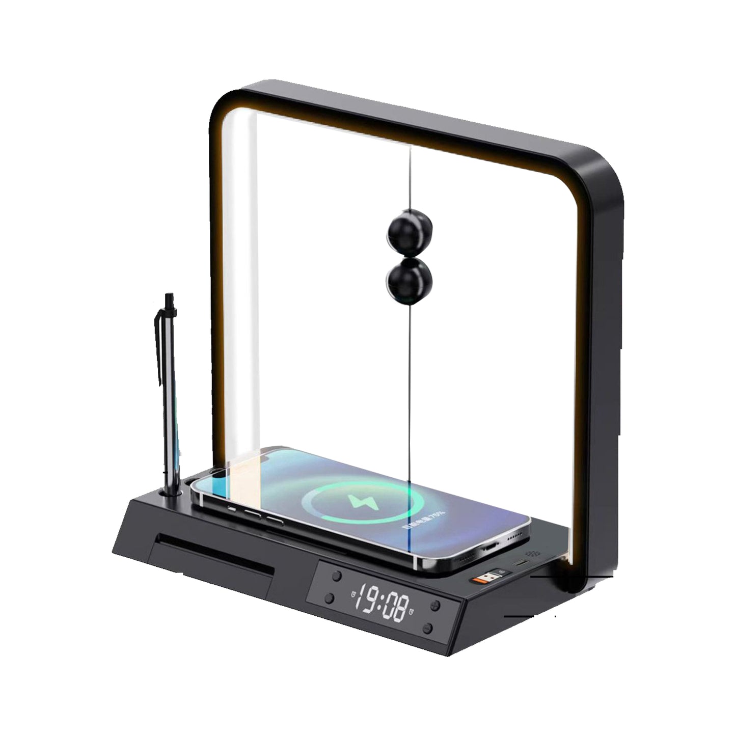 Allure 2.0 Magnetic Lamp With Charger, Clock & Stand