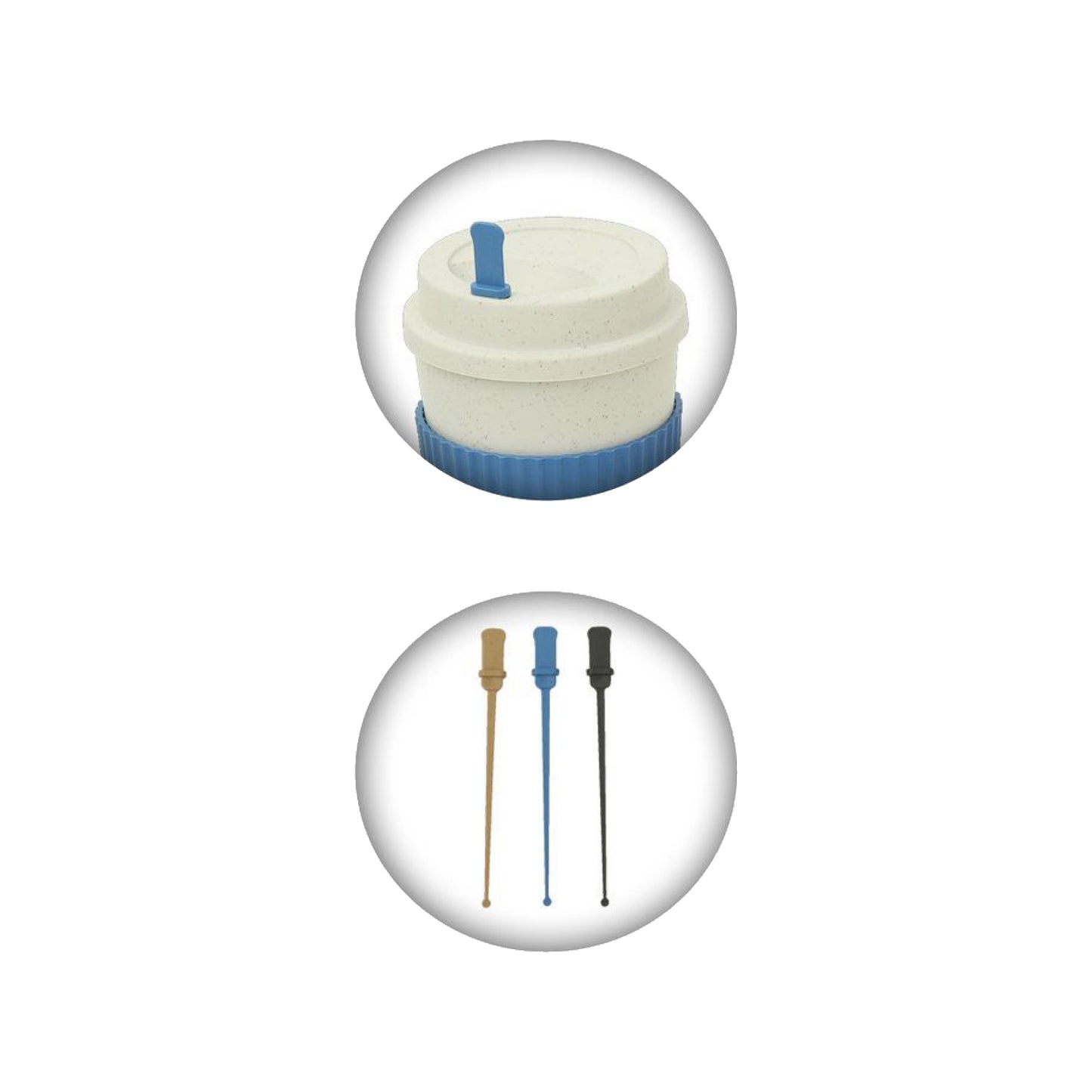 EcoFloat Wheat Straw Mug With Stirrer