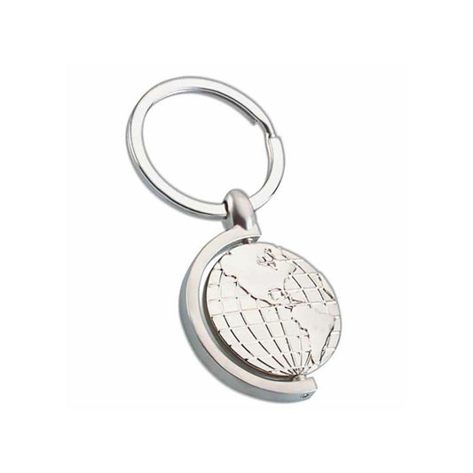 Globe Design Metal Keychain