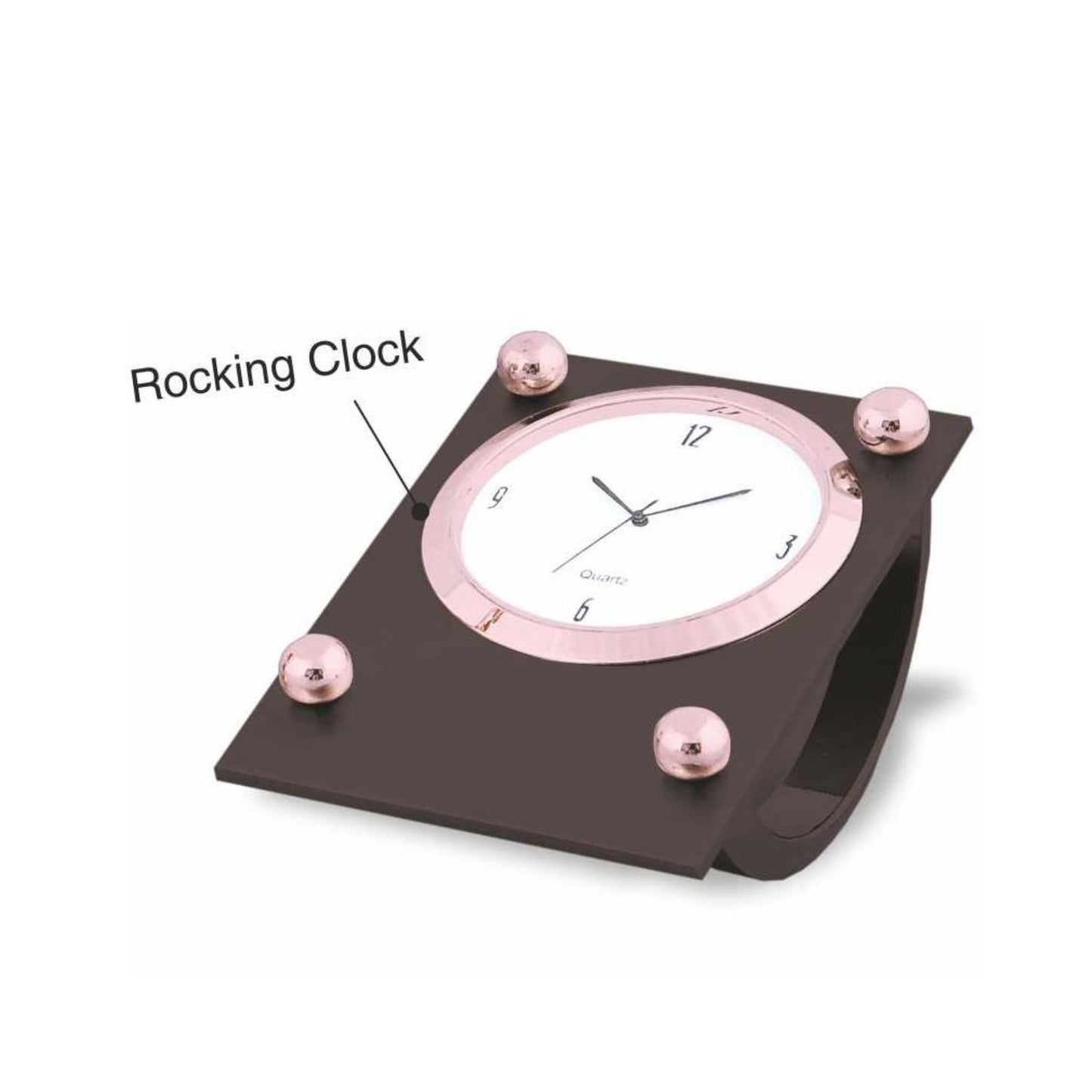Rose Gold Rocking Desk Clock