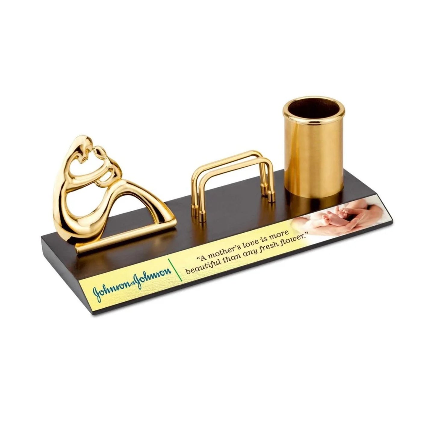 Gold-plated desk organizer, Iron