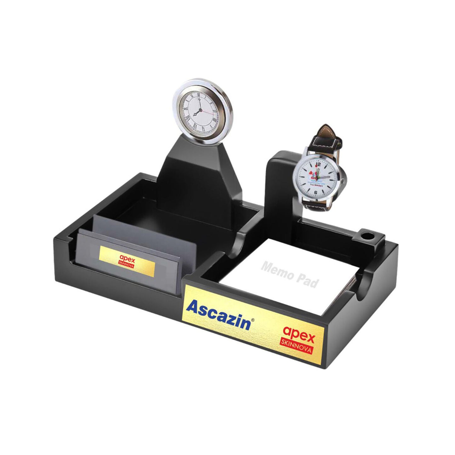 Wooden Desk Organizer With Black Finish