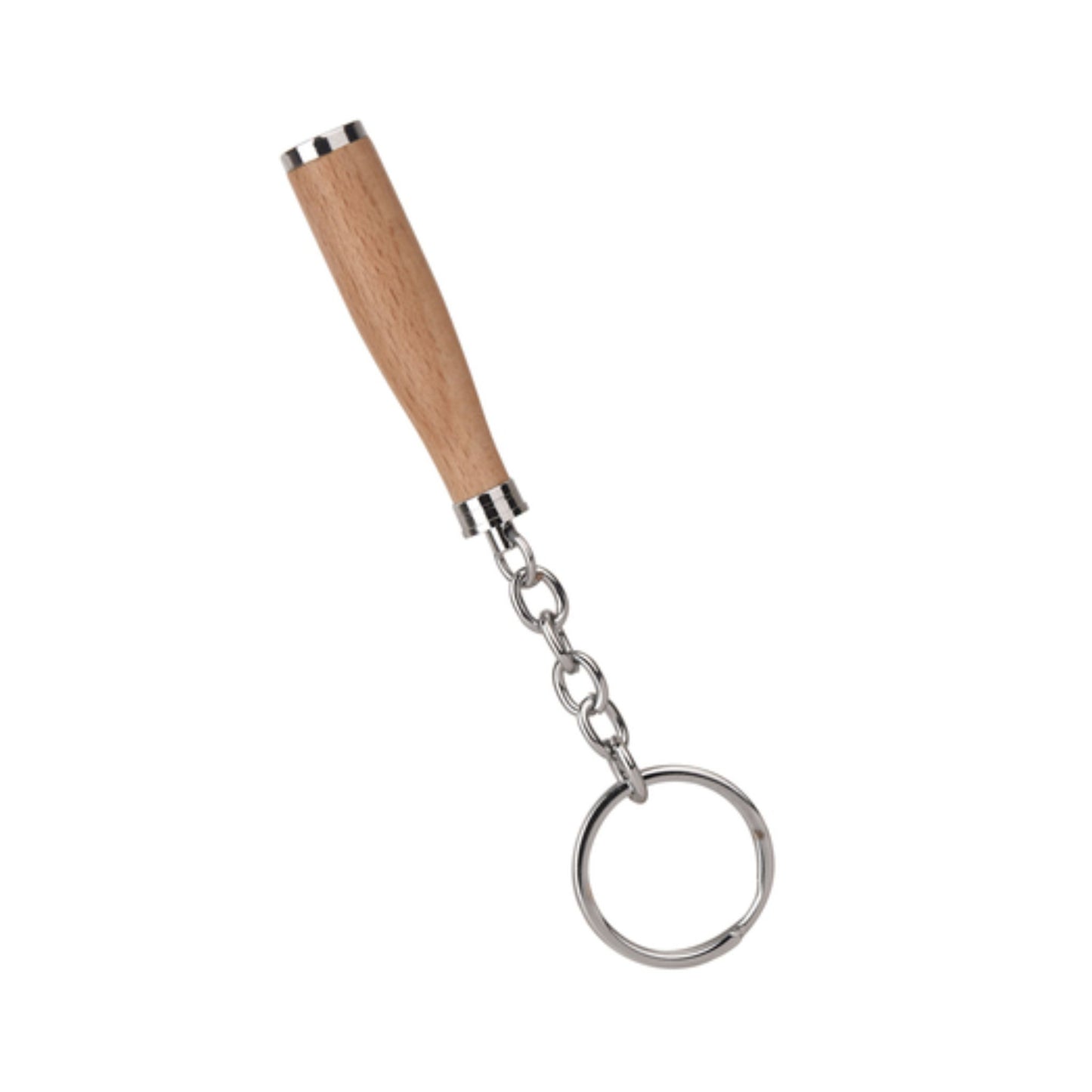 Bottle Shape Wooden-Finished Keychain