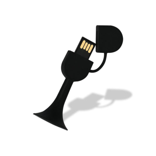 Black Rubber Stand USB Pendrive Shell