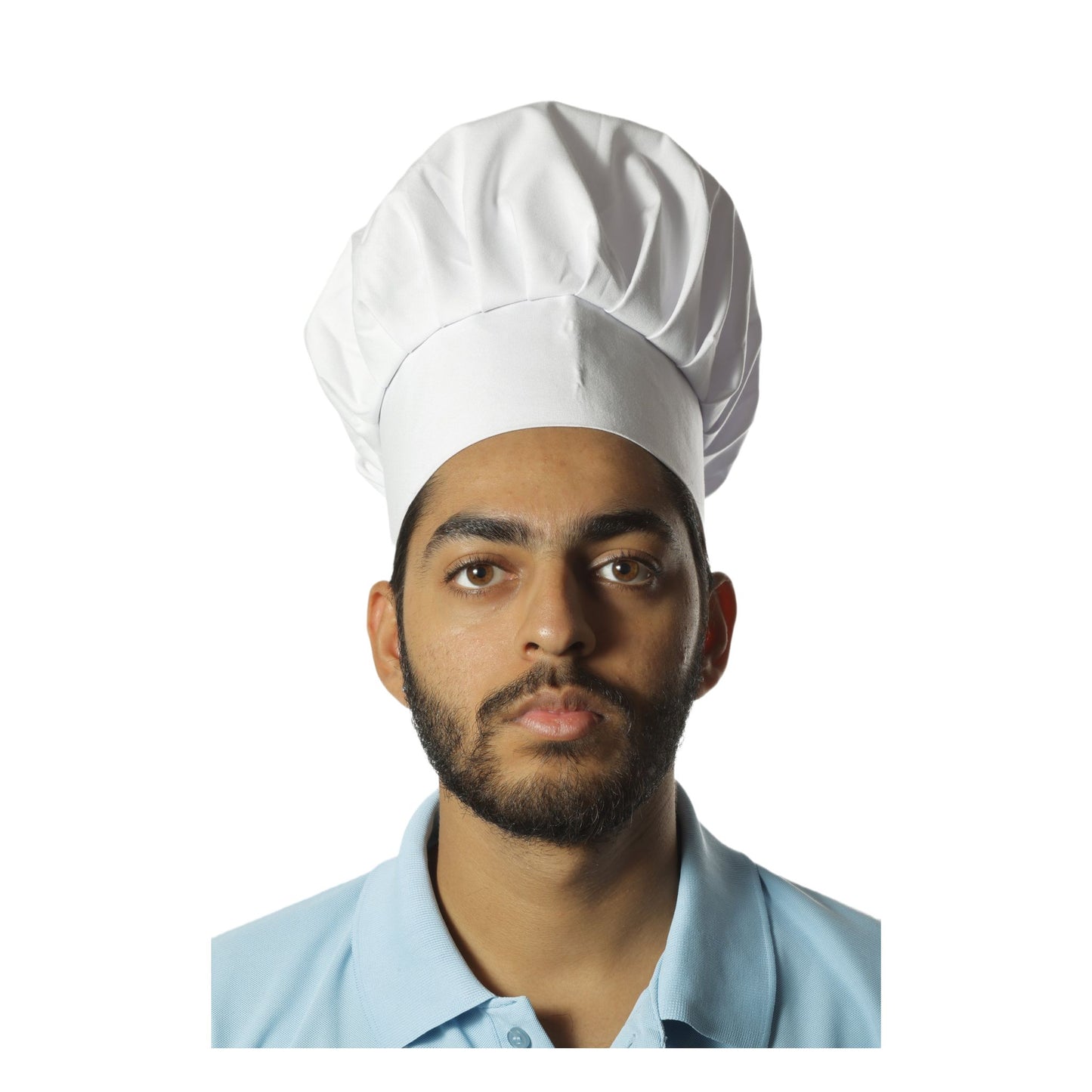 White Chef Cap with High Band