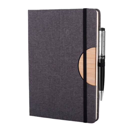 D style Bamboo notebook with Phone stand and Elastic fastener