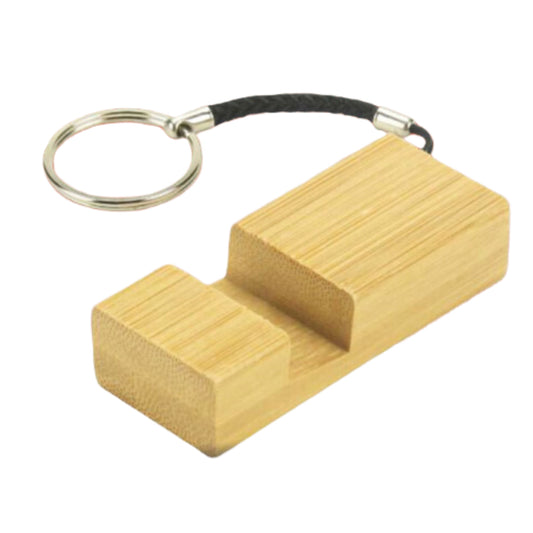 Bamboo Phone Holder Keychain