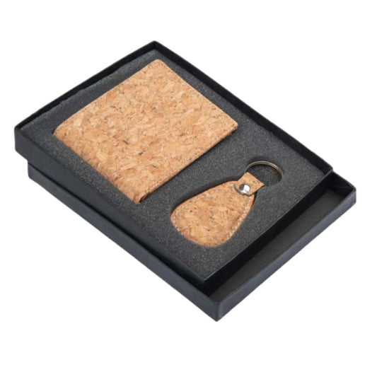 Cork Dual Set: Wallet with Keychain in gift box