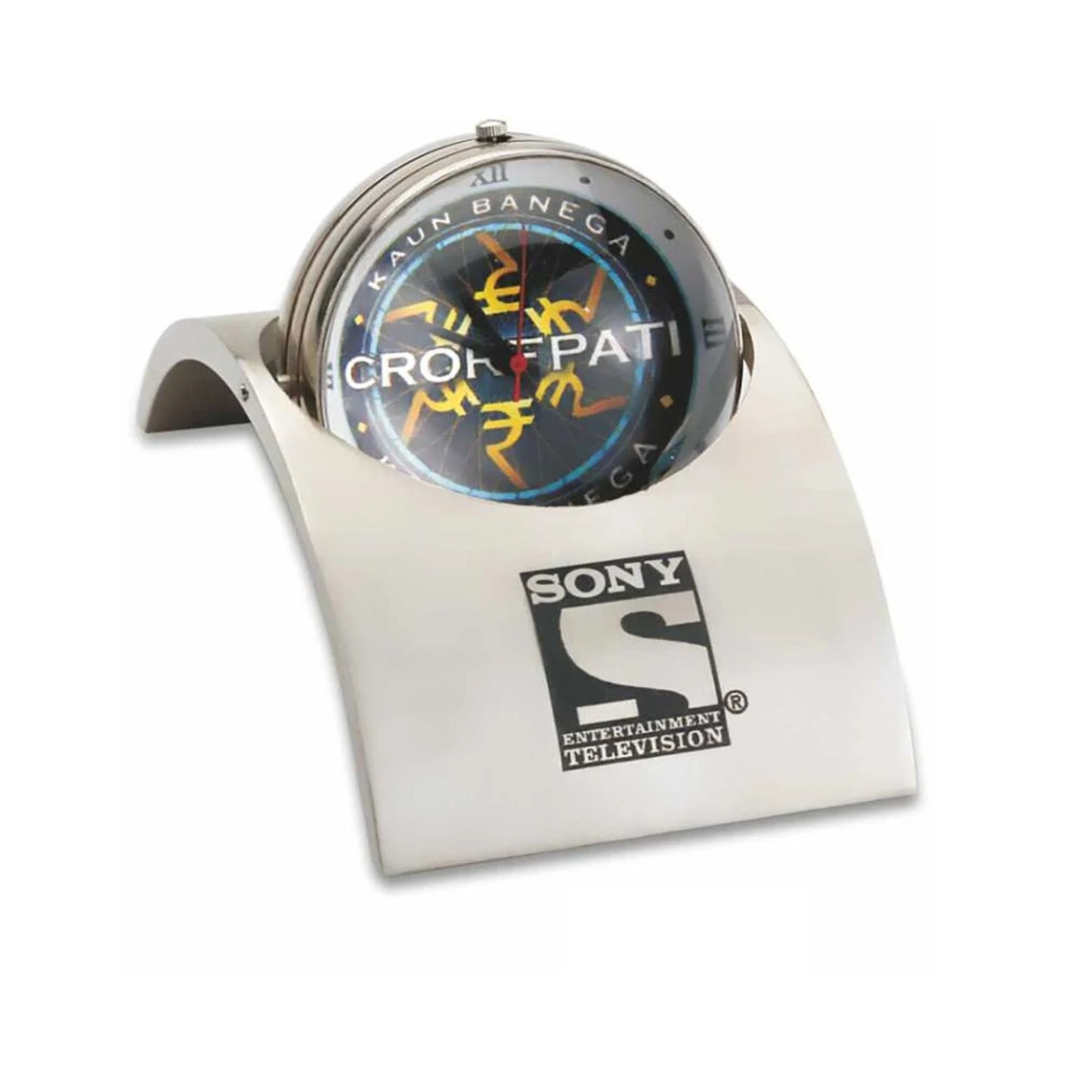 Silver Bridge Shape Desktop With Clock