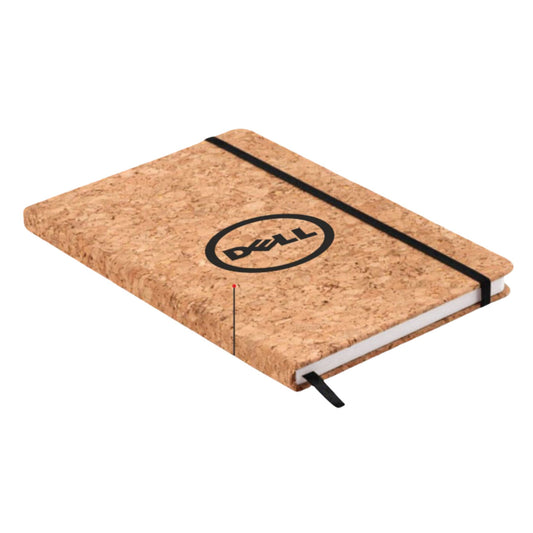 Cork Eco friendly A5 notebook with Hard bound cover and Elastic fastener | With memorandum & Bookmark ribbon