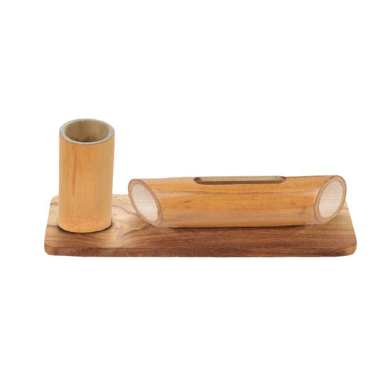 Bamboo Set: Bamboo tumbler with Music Amplifier for Smartphones