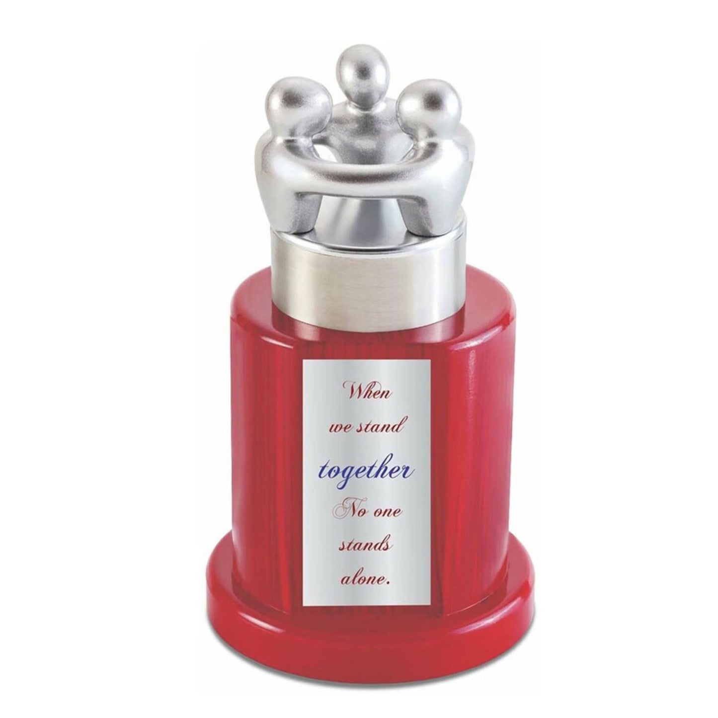 Inspirational Resin Team Work Trophy, On A Wooden Base.