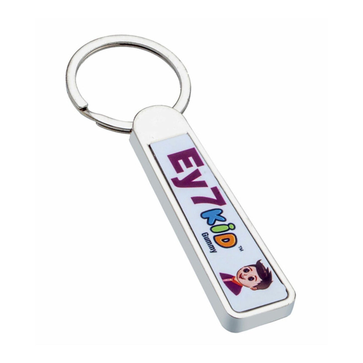 Dual Tone Metal Keychain