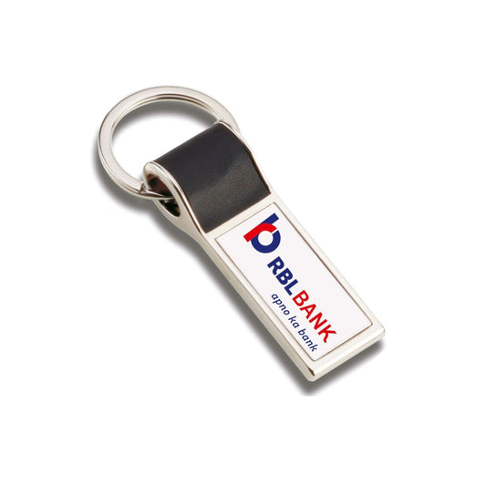 PU Strap Keychain With Branding Plate