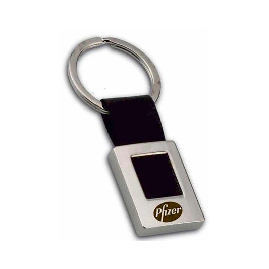 Rectangular PU Strap Keychain