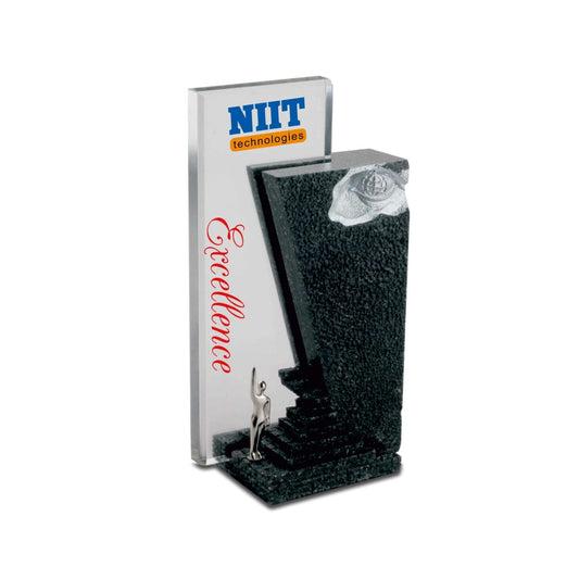 A Lone Figure Begins A Steep Climb