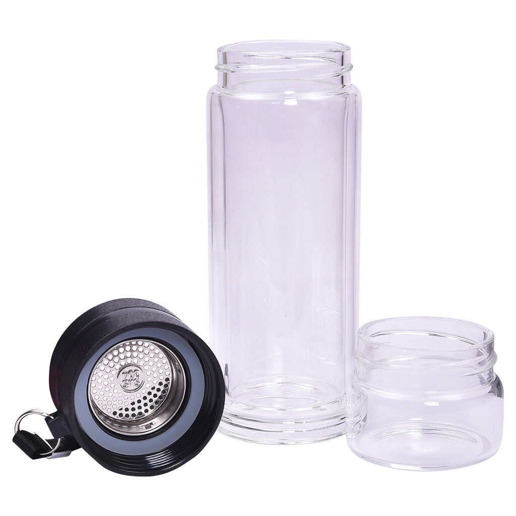 Brew Borosilicate Double Wall Bottle With Tea Infuser