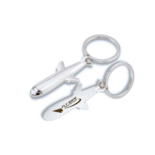 Aeroplane Shaped Metal Keychain