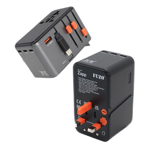 Zapp Travel Adapter with Retractable Cable